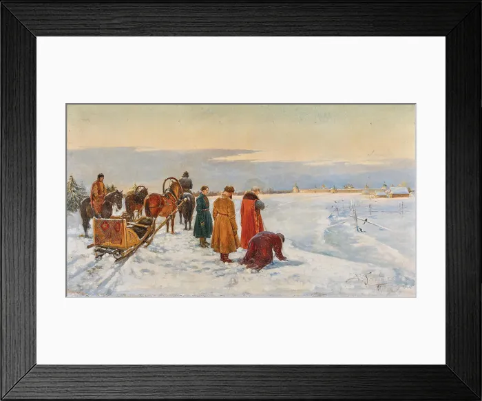 Framed Print : A Homage to the Monastery on the River Volga. Creator: Pavlov, Vasily Ivanovich (1861-?) Framed Print : A Homage to the Monastery on the River Volga. Creator: Pavlov, Vasily Ivanovich (1861-?)