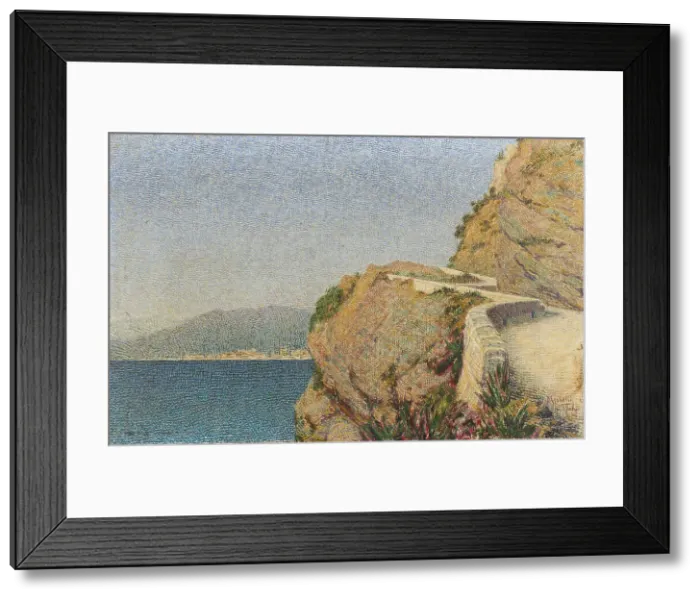Framed Print : Marina ligure (Veduta di Vado Ligure), 1908. Creator: Morbelli, Angelo (1853-1919) Framed Print : Marina ligure (Veduta di Vado Ligure), 1908. Creator: Morbelli, Angelo (1853-1919)
