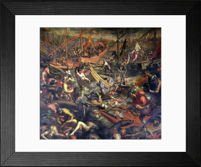 Framed Print : Naval Victory of the Venetians at Jaffa against the Egyptians, May 1123, End of 16th cen. Creator: Peranda, Sante (1566-1638) Framed Print : Naval Victory of the Venetians at Jaffa against the Egyptians, May 1123, End of 16th cen. Creator: Peranda, Sante (1566-1638)