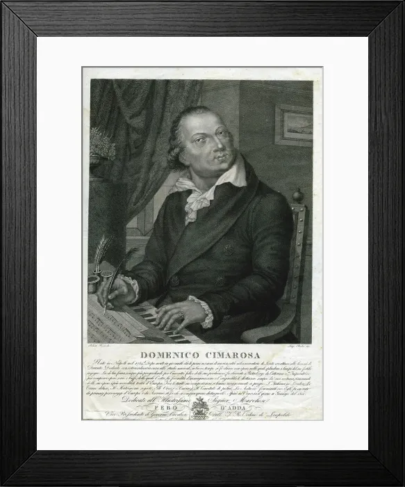 Framed Print : Portrait of the composer Domenico Cimarosa (1749-1801). Creator: Rados, Luigi (1773-1840) Framed Print : Portrait of the composer Domenico Cimarosa (1749-1801). Creator: Rados, Luigi (1773-1840)