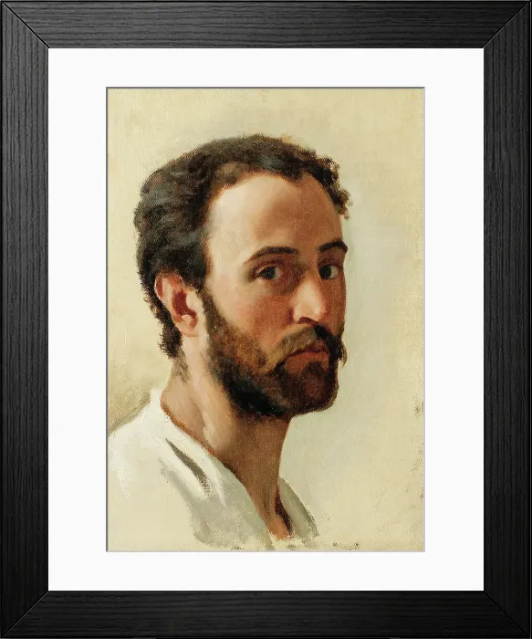 Framed Print : Self-portrait, c1855. Creator: Reffo, Enrico (1831-1917)