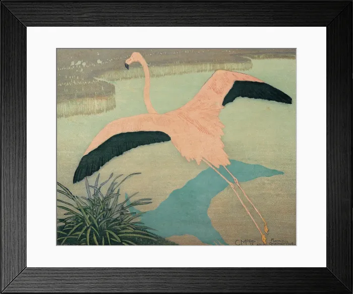Framed Print : Flamingo, 1922. Creator: Moser, Carl (1873-1939) Framed Print : Flamingo, 1922. Creator: Moser, Carl (1873-1939)