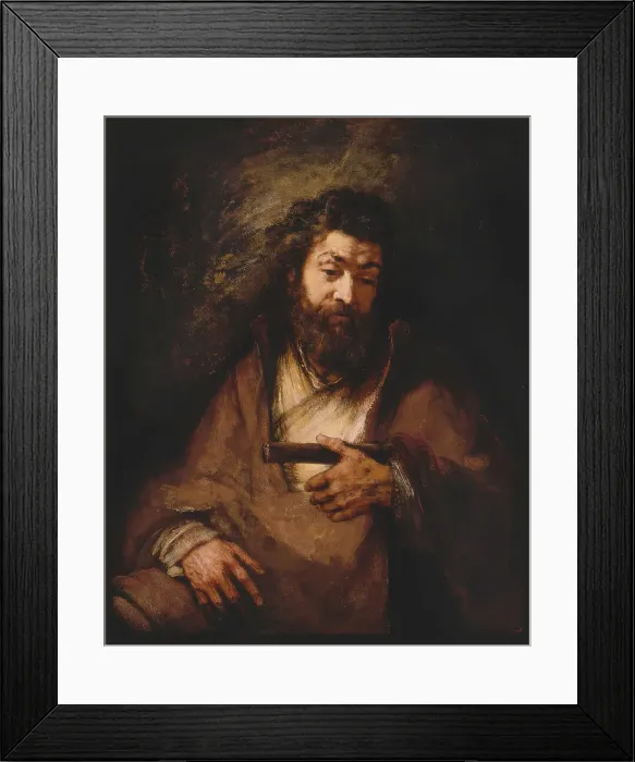 Framed Print : Saint Simon the Apostle, 1661. Creator: Rembrandt van Rhijn (1606-1669) Framed Print : Saint Simon the Apostle, 1661. Creator: Rembrandt van Rhijn (1606-1669)