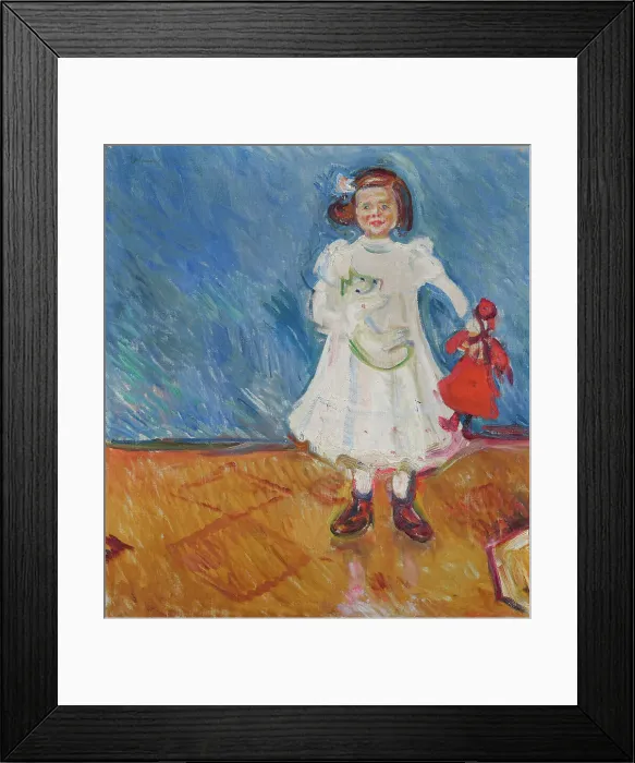 Framed Print : Girl with Doll, 1905. Creator: Munch, Edvard (1863-1944) Framed Print : Girl with Doll, 1905. Creator: Munch, Edvard (1863-1944)