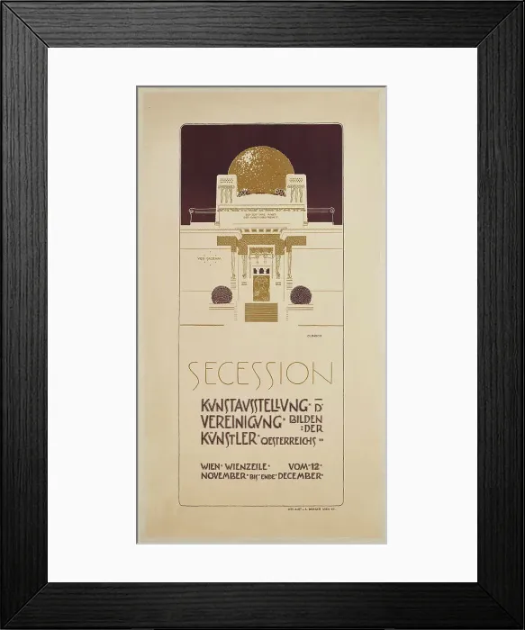 Framed Print : Poster for the II Exhibition of the Vienna Secession, 1898. Creator: Olbrich, Joseph Maria (1867-1908) Framed Print : Poster for the II Exhibition of the Vienna Secession, 1898. Creator: Olbrich, Joseph Maria (1867-1908)