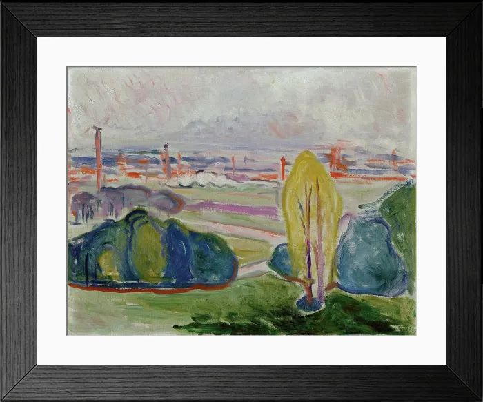 Framed Print : View of the Chemnitz Valley, 1905. Creator: Munch, Edvard (1863-1944) Framed Print : View of the Chemnitz Valley, 1905. Creator: Munch, Edvard (1863-1944)