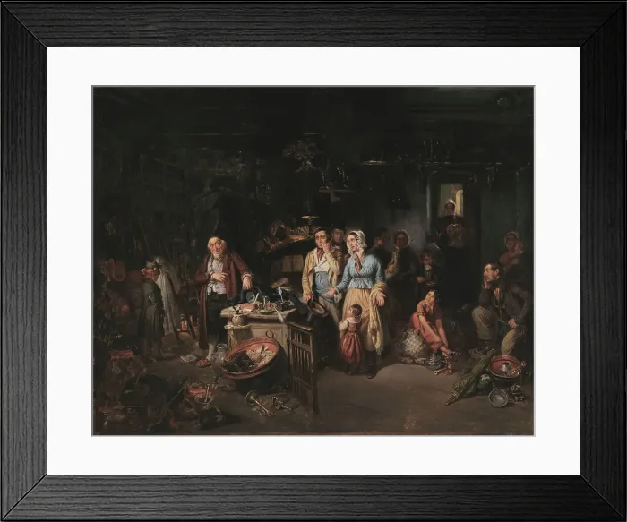 Framed Print : The pawn shop, 1842. Creator: Rentzell, August von (1810-1891) Framed Print : The pawn shop, 1842. Creator: Rentzell, August von (1810-1891)