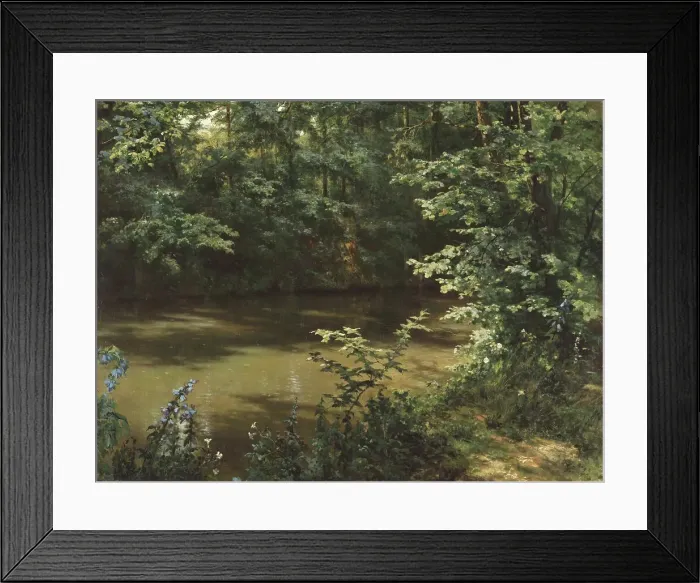 Framed Print : Forest River. Creator: Myasoedov, Grigori Grigoryevich (1834-1911) Framed Print : Forest River. Creator: Myasoedov, Grigori Grigoryevich (1834-1911)