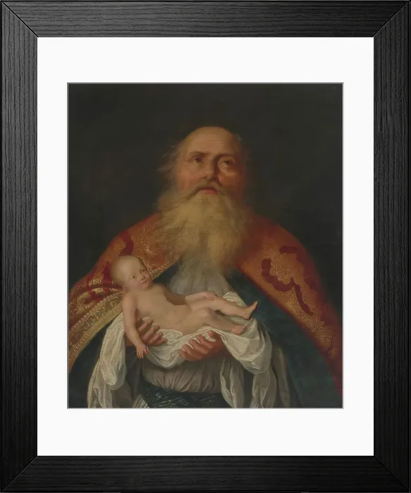 Framed Print : Saint Simon with the Christ Child, 1629. Creator: Nieulandt, Adriaen I van (1587-1658) Framed Print : Saint Simon with the Christ Child, 1629. Creator: Nieulandt, Adriaen I van (1587-1658)