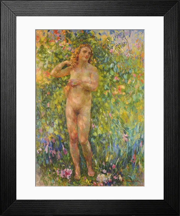 Framed Print : Grande nudo, before 1924. Creator: Nomellini, Plinio (1866-1943) Framed Print : Grande nudo, before 1924. Creator: Nomellini, Plinio (1866-1943)