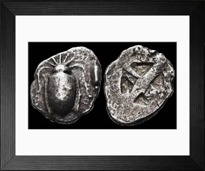 Framed Print : Hemidrachm. Keos (Cyclades), c 510-c 500 BC. Creator: Numismatic, Ancient Coins Framed Print : Hemidrachm. Keos (Cyclades), c 510-c 500 BC. Creator: Numismatic, Ancient Coins