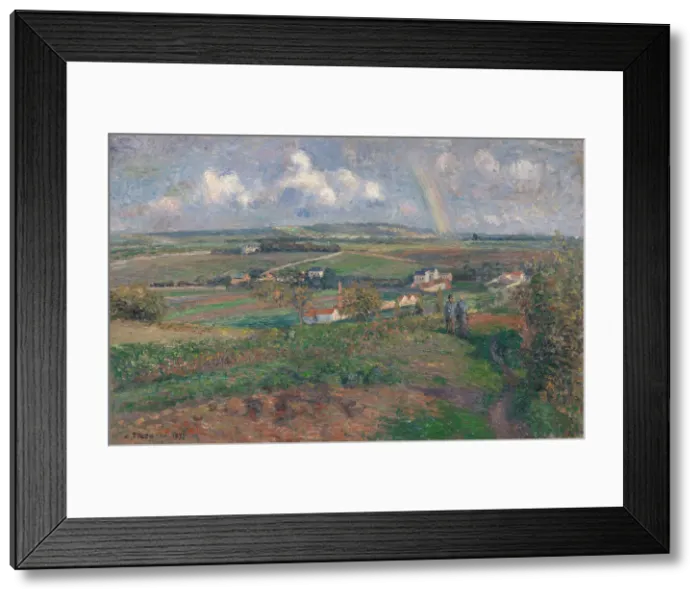 Framed Print : The rainbow, Pontoise, 1877. Creator: Pissarro, Camille (1830-1903) Framed Print : The rainbow, Pontoise, 1877. Creator: Pissarro, Camille (1830-1903)