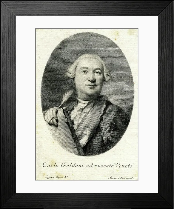 Framed Print : Portrait of Carlo Goldoni (1707-1793). Creator: Pitteri, Giovanni Marco (1703-1767) Framed Print : Portrait of Carlo Goldoni (1707-1793). Creator: Pitteri, Giovanni Marco (1703-1767)