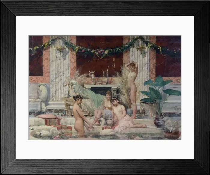 Framed Print : Frigidarium, 1882. Creator: Pigna, Alessandro (1862-1919) Framed Print : Frigidarium, 1882. Creator: Pigna, Alessandro (1862-1919)