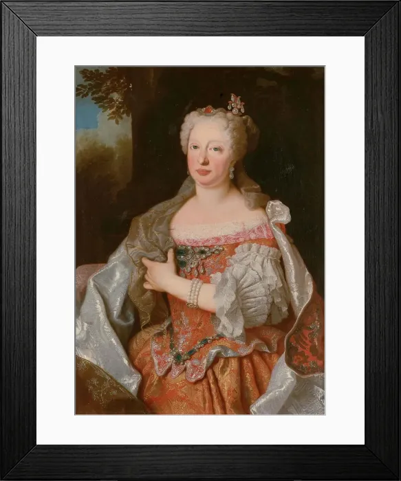 Framed Print : Portrait of Archduchess Maria Anna of Austria (1683-1754), Queen of Portugal, c 1729. Creator: Ranc, Jean (1674-1735) Framed Print : Portrait of Archduchess Maria Anna of Austria (1683-1754), Queen of Portugal, c 1729. Creator: Ranc, Jean (1674-1735)