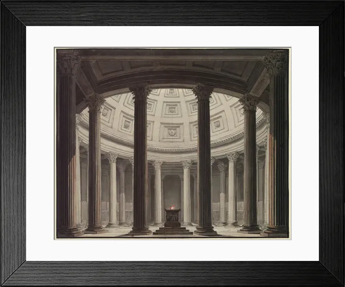 Framed Print : Stage design for the Opera La vestale (The Vestal Virgin) by Gaspare Spontini, 1818. Creator: Schinkel, Karl Friedrich (1781-1841) Framed Print : Stage design for the Opera La vestale (The Vestal Virgin) by Gaspare Spontini, 1818. Creator: Schinkel, Karl Friedrich (1781-1841)