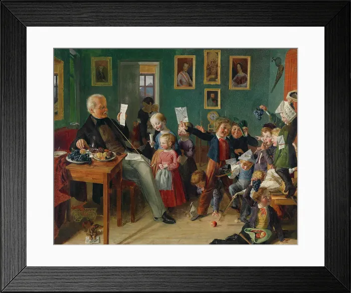 Framed Print : Good girls, bad boys. School class in Tyrol, First half of the 19th cent.. Creator: Ritter, Eduard, (Circle) (1808-1853) Framed Print : Good girls, bad boys. School class in Tyrol, First half of the 19th cent.. Creator: Ritter, Eduard, (Circle) (1808-1853)