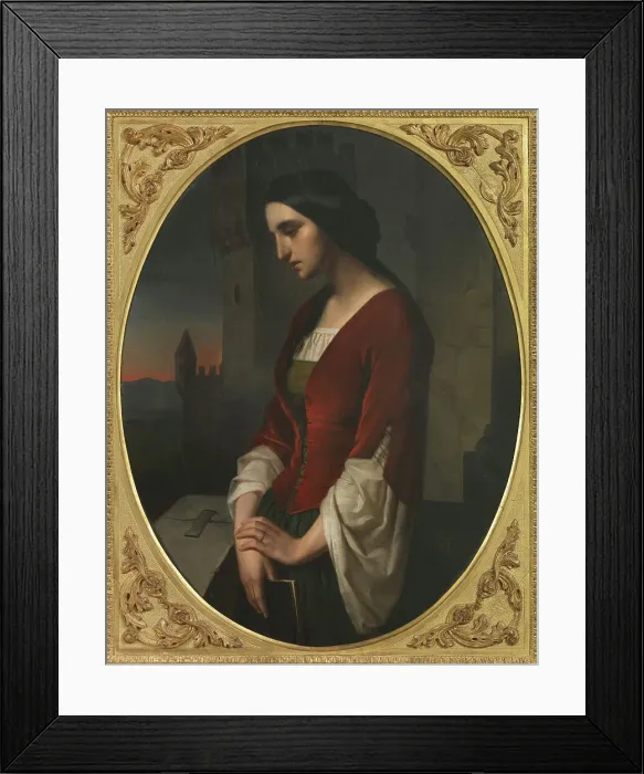 Framed Print : Pia de Tolomei, 1853-1855. Creator: Rizzi, Lorenzo (1830-1885) Framed Print : Pia de Tolomei, 1853-1855. Creator: Rizzi, Lorenzo (1830-1885)