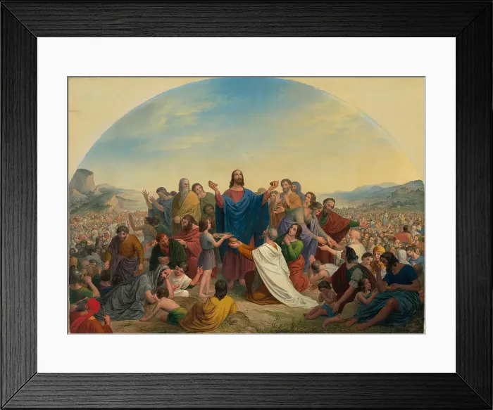 Framed Print : The Feeding of the Five Thousand, 1841. Creator: Schnorr von Carolsfeld, Ludwig Ferdinand (1788-1853) Framed Print : The Feeding of the Five Thousand, 1841. Creator: Schnorr von Carolsfeld, Ludwig Ferdinand (1788-1853)