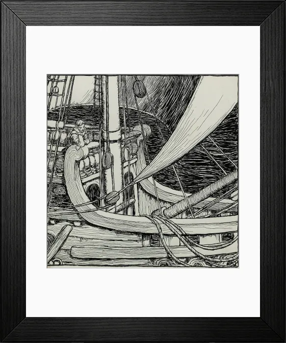 Framed Print : Illustration for A Song of the English by Rudyard Kipling, 1909. Creator: Robinson, William Heath (1872-1944) Framed Print : Illustration for A Song of the English by Rudyard Kipling, 1909. Creator: Robinson, William Heath (1872-1944)