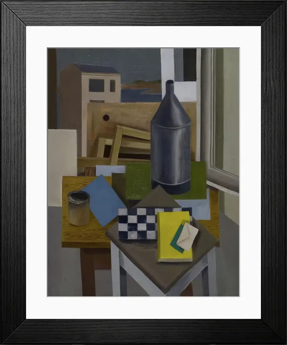 Framed Print : Still Life with Chess, 1927. Creator: Suta, Romans (1896-1944) Framed Print : Still Life with Chess, 1927. Creator: Suta, Romans (1896-1944)