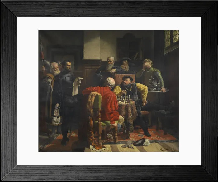 Framed Print : John Frederick I the Magnanimous, Elector of Saxony receiving his death sentence, 1858. Creator: Svoboda, Karel (1824-1870) Framed Print : John Frederick I the Magnanimous, Elector of Saxony receiving his death sentence, 1858. Creator: Svoboda, Karel (1824-1870)