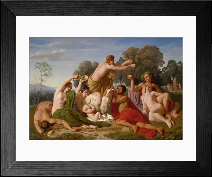 Framed Print : The Education of Jupiter on Mount Ida in Crete, 1846. Creator: Steinfurth, Hermann (1824-1880) Framed Print : The Education of Jupiter on Mount Ida in Crete, 1846. Creator: Steinfurth, Hermann (1824-1880)
