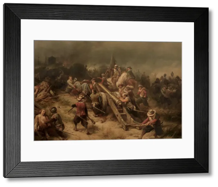 Framed Print : The siege of Breisach, 1638, 1861. Creator: Sell, Christian (1831-1883) Framed Print : The siege of Breisach, 1638, 1861. Creator: Sell, Christian (1831-1883)