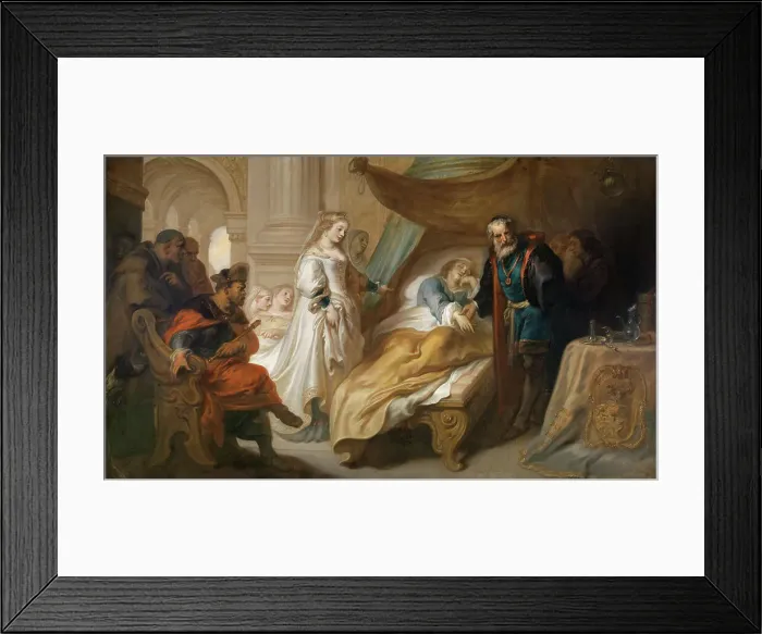 Framed Print : Antiochus and Stratonike. Creator: Thulden, Theodoor, van (1606-1669) Framed Print : Antiochus and Stratonike. Creator: Thulden, Theodoor, van (1606-1669)