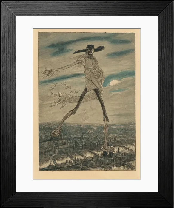 Framed Print : Satan Sowing Seeds (from Les Sataniques), c 1906. Creator: Rops, Félicien (1833-1898) Framed Print : Satan Sowing Seeds (from Les Sataniques), c 1906. Creator: Rops, Félicien (1833-1898)