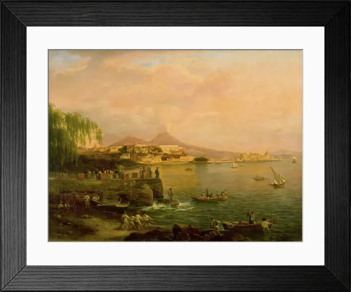 Framed Print : View of Naples from Villa Reale, 1820. Creator: Shchedrin, Sylvester Feodosiyevich (1791-1830) Framed Print : View of Naples from Villa Reale, 1820. Creator: Shchedrin, Sylvester Feodosiyevich (1791-1830)