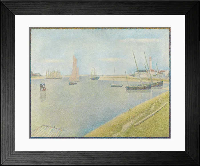Framed Print : The canal of Gravelines, in the direction of the sea (Le Chenal de Gravelines, Direction... 1890. Creator: Seurat, Georges Pierre (1859-1891) Framed Print : The canal of Gravelines, in the direction of the sea (Le Chenal de Gravelines, Direction... 1890. Creator: Seurat, Georges Pierre (1859-1891)