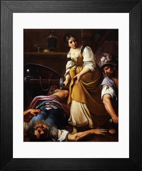 Framed Print : Jael and Sisera, c1628. Creator: Tiarini, Alessandro (1577-1668) Framed Print : Jael and Sisera, c1628. Creator: Tiarini, Alessandro (1577-1668)