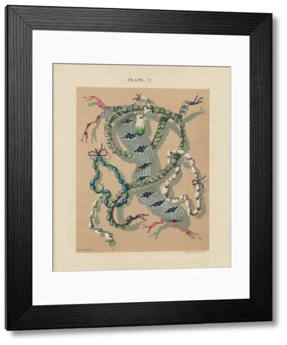 Framed Print : Wampum. Creator: Rosenthal, Max (1833-1918) Framed Print : Wampum. Creator: Rosenthal, Max (1833-1918)