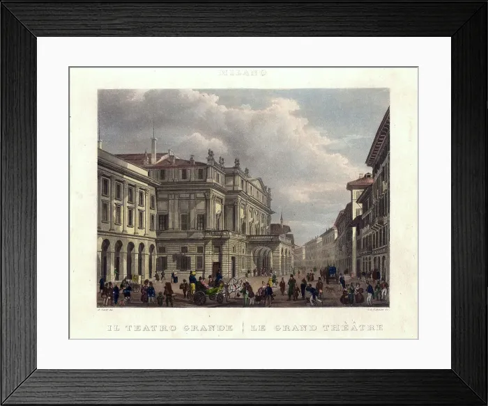 Framed Print : Teatro alla Scala, End 1830s. Creator: Sidoli, Alessandro (1812-1855) Framed Print : Teatro alla Scala, End 1830s. Creator: Sidoli, Alessandro (1812-1855)