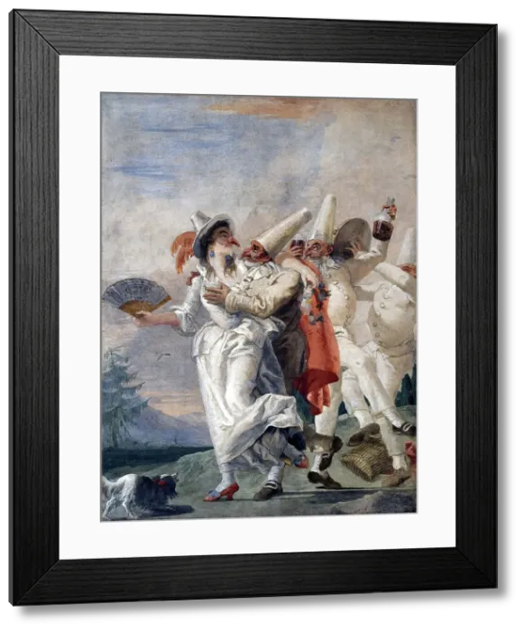 Framed Print : Pulcinella innamorato (Pulcinella in Love), 1791. Creator: Tiepolo, Giandomenico (1727-1804) Framed Print : Pulcinella innamorato (Pulcinella in Love), 1791. Creator: Tiepolo, Giandomenico (1727-1804)
