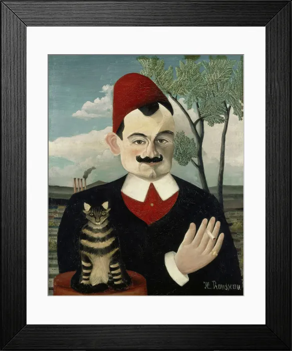 Framed Print : Portrait of Mr. X (Pierre Loti), 1906. Creator: Rousseau, Henri Julien Félix (1844-1910) Framed Print : Portrait of Mr. X (Pierre Loti), 1906. Creator: Rousseau, Henri Julien Félix (1844-1910)