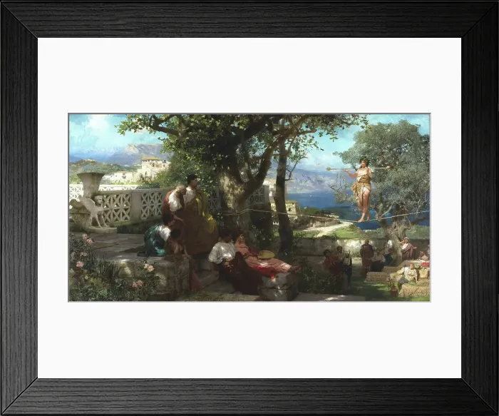 Framed Print : Rope Dancer, 1897. Creator: Siemiradzki, Henryk (1843-1902) Framed Print : Rope Dancer, 1897. Creator: Siemiradzki, Henryk (1843-1902)