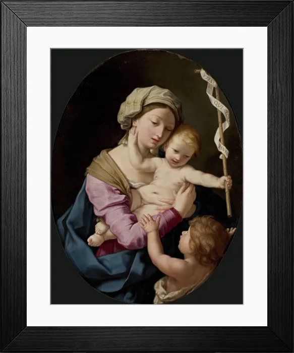 Framed Print : Virgin and child with John the Baptist as a Boy, c 1660. Creator: Sirani, Elisabetta (1638-1665) Framed Print : Virgin and child with John the Baptist as a Boy, c 1660. Creator: Sirani, Elisabetta (1638-1665)