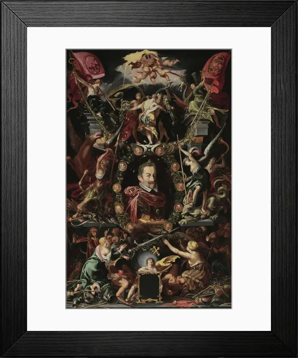 Framed Print : Allegory of the reign of Emperor Matthias (1557-1619), 1614-1616. Creator: Sadeler, Aegidius (1575-1629) Framed Print : Allegory of the reign of Emperor Matthias (1557-1619), 1614-1616. Creator: Sadeler, Aegidius (1575-1629)