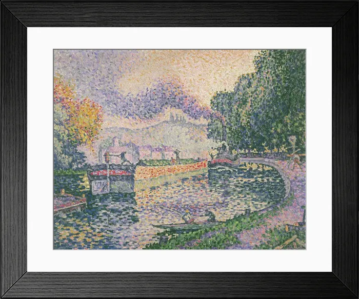 Framed Print : Tugboat in Samois, 1901. Creator: Signac, Paul (1863-1935) Framed Print : Tugboat in Samois, 1901. Creator: Signac, Paul (1863-1935)