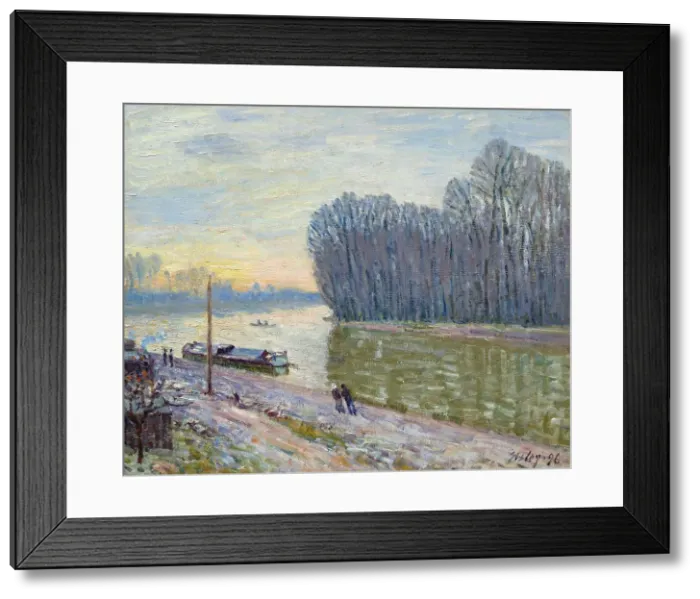 Framed Print : Tournant du Loing. Sunrise in November, 1896. Creator: Sisley, Alfred (1839-1899) Framed Print : Tournant du Loing. Sunrise in November, 1896. Creator: Sisley, Alfred (1839-1899)