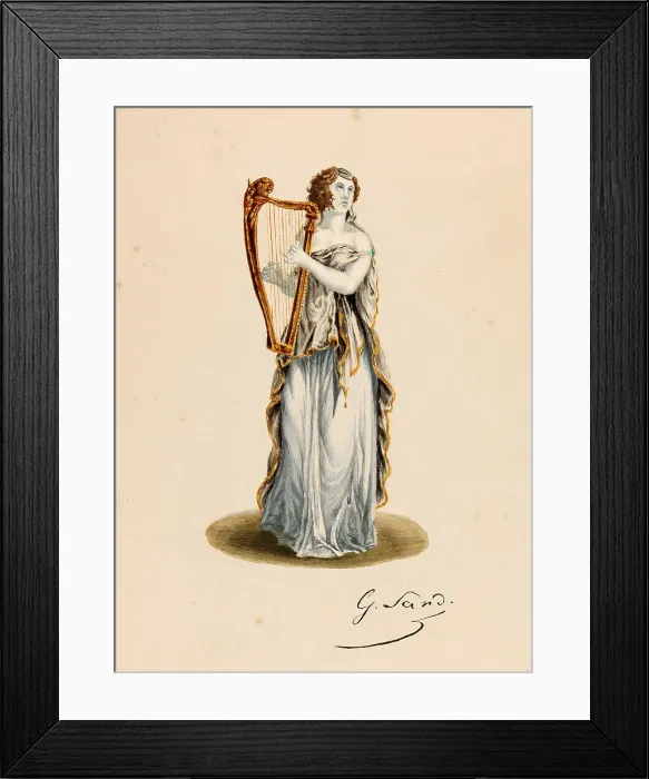 Framed Print : Portrait of Marceline Desbordes-Valmore (1786-1859). Creator: Sand, George (1804-1876) Framed Print : Portrait of Marceline Desbordes-Valmore (1786-1859). Creator: Sand, George (1804-1876)