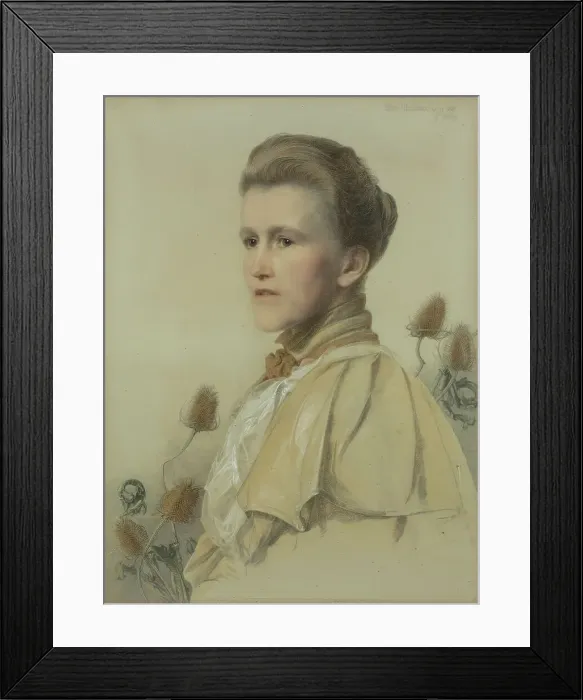 Framed Print : Portrait of Olive MacLehose (1859-1926), née MacMillan, 1895. Creator: Sandys, Frederick (1829-1904) Framed Print : Portrait of Olive MacLehose (1859-1926), née MacMillan, 1895. Creator: Sandys, Frederick (1829-1904)