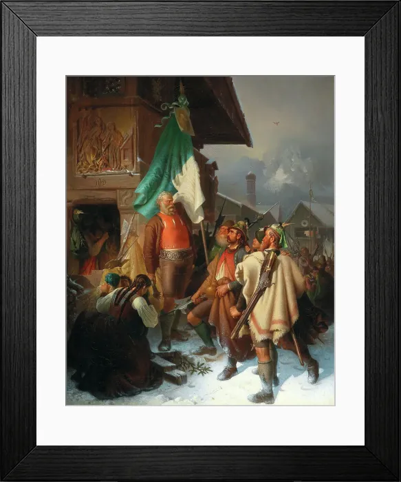 Framed Print : The Smith of Kochel, c1856. Creator: Sporrer, Philipp (1829-1899)