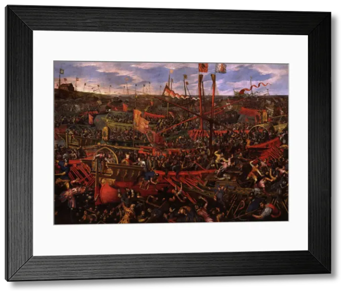 Framed Print : The Battle of Salvore in 1177, 1600s. Creator: Tintoretto, Domenico (1560-1635) Framed Print : The Battle of Salvore in 1177, 1600s. Creator: Tintoretto, Domenico (1560-1635)
