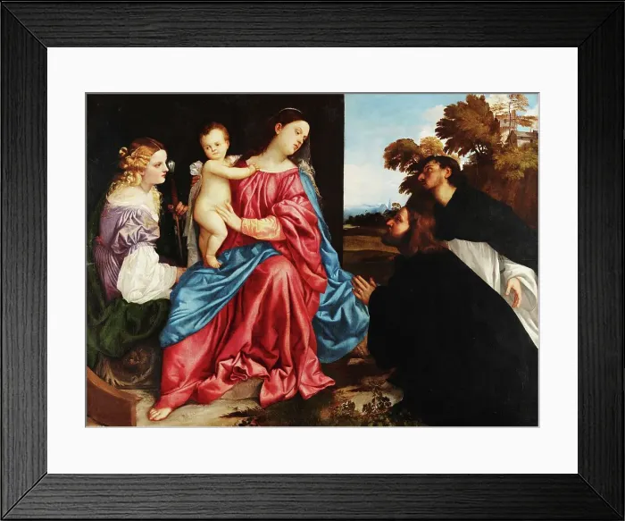 Framed Print : Sacra Conversazione, c 1513. Creator: Titian (1488-1576) Framed Print : Sacra Conversazione, c 1513. Creator: Titian (1488-1576)