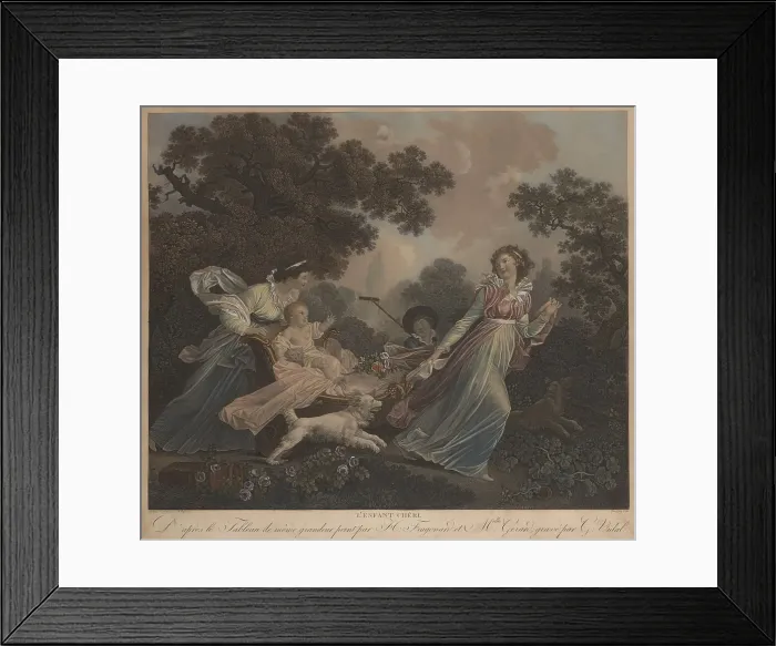 Framed Print : L'Enfant Chéri (The Darling Child). Creator: Vidal, Gérard (1742-1801) Framed Print : L'Enfant Chéri (The Darling Child). Creator: Vidal, Gérard (1742-1801)