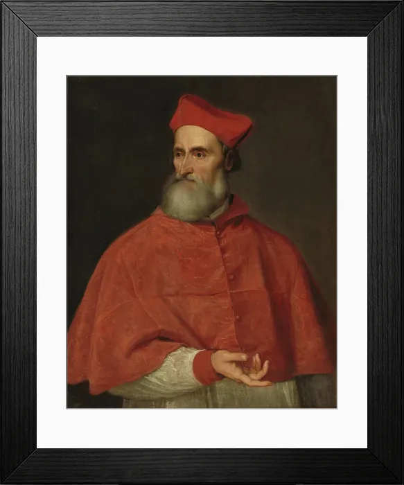 Framed Print : Portrait of Cardinal Pietro Bembo (1470-1547), 1545-1546. Creator: Titian (1488-1576) Framed Print : Portrait of Cardinal Pietro Bembo (1470-1547), 1545-1546. Creator: Titian (1488-1576)
