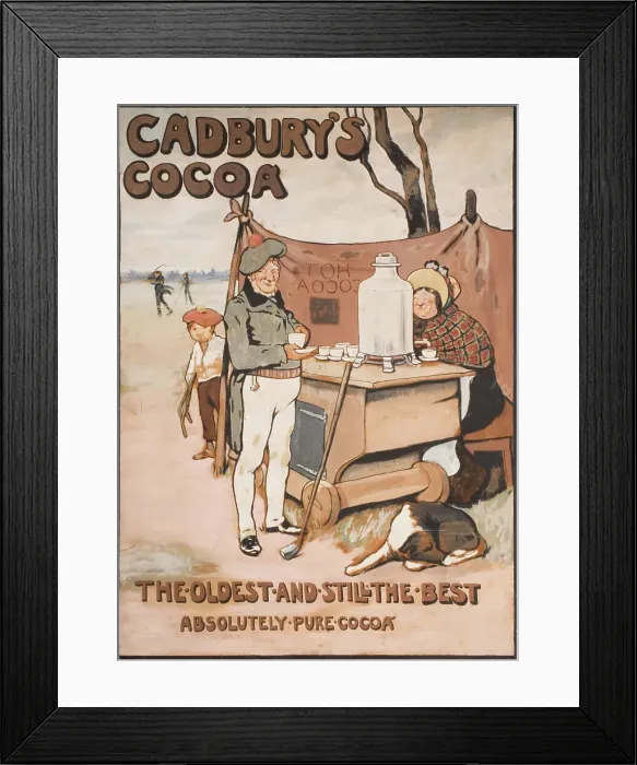 Framed Print : Golfing - Cadbury's Cocoa, 1895-1905. Creator: Cecil Aldin Framed Print : Golfing - Cadbury's Cocoa, 1895-1905. Creator: Cecil Aldin
